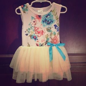 Toddler puffy floral dress